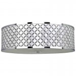 Trend - Chrome 5 Light Flush with White Diffuser