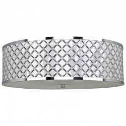 Trend - Chrome 5 Light Flush with White Diffuser Trend - Chrome 5 Light Flush with White Diffuser