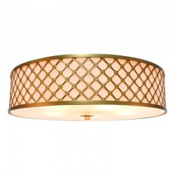 Trend - Matt Brass 5 Light Flush with White Diffuser Trend - Matt Brass 5 Light Flush with White Diffuser