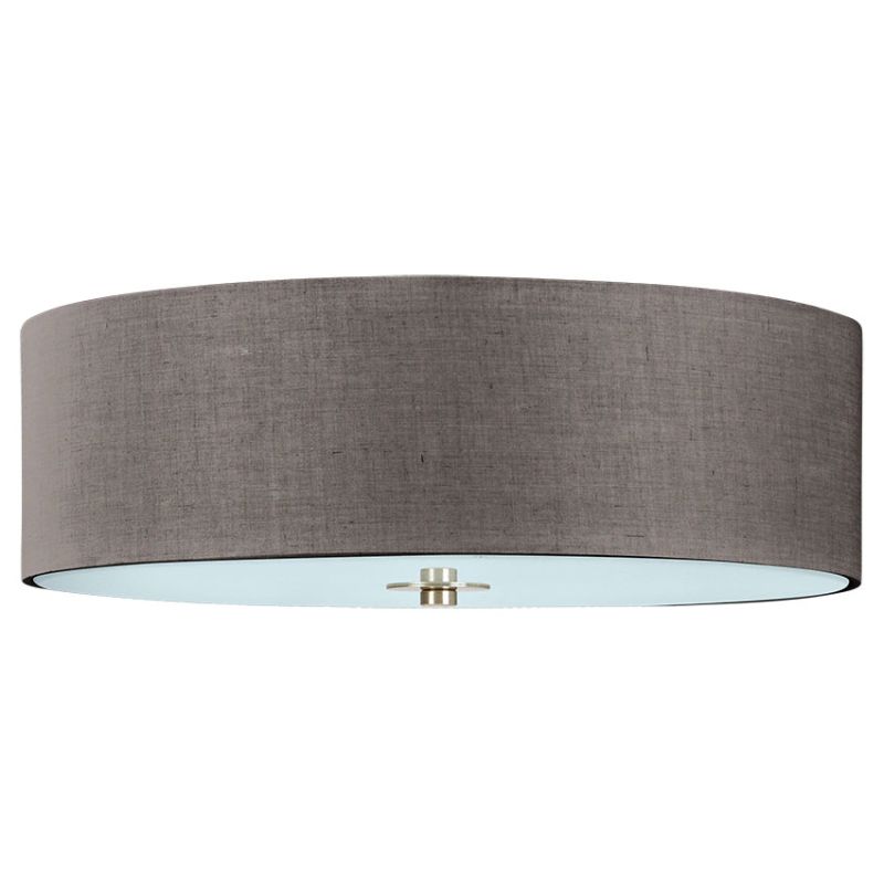 Cork Lighting-SF8532/DARKGREY - Rouen - Dark Grey 3 Light Flush with White Diffuser