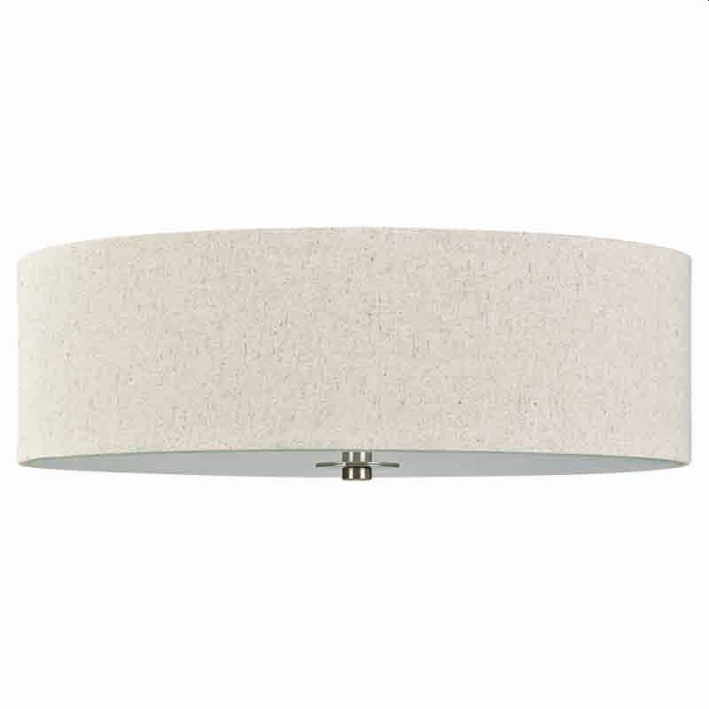 Cork Lighting-SF8532/OAT - Rouen - Oat 3 Light Flush with White Diffuser