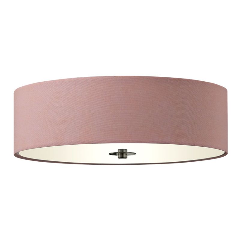 Cork Lighting-SF8532/PNK - Rouen - Pink 3 Light Flush with White Diffuser