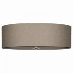 Rouen - Taupe 3 Light Flush with White Diffuser Rouen - Taupe 3 Light Flush with White Diffuser