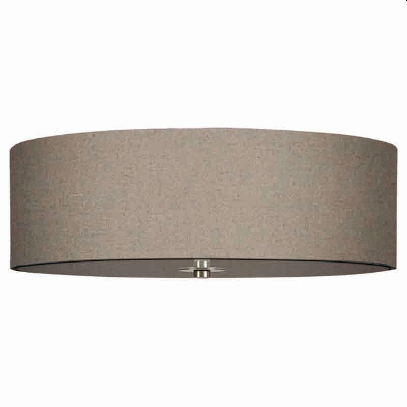 Cork Lighting-SF8532/TAUPE - Rouen - Taupe 3 Light Flush with White Diffuser