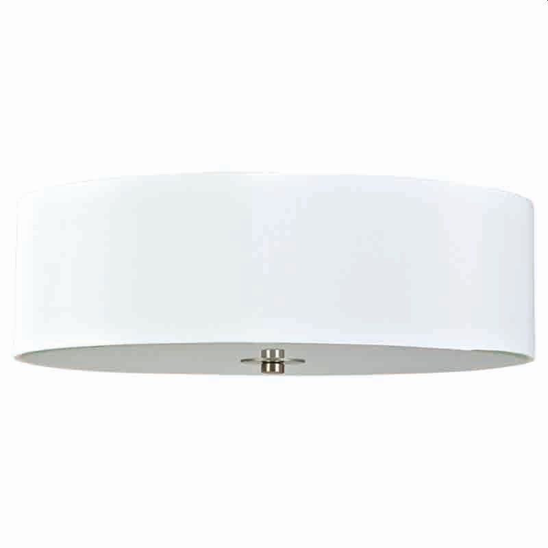 Cork Lighting-SF8532/WH - Rouen - White 3 Light Flush with White Diffuser