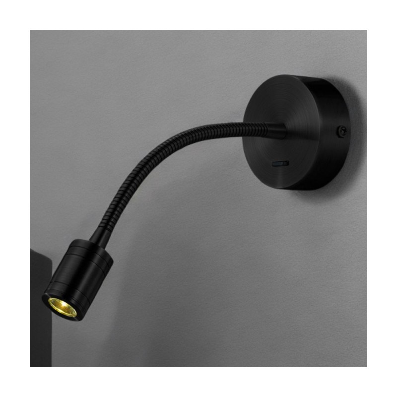 Cork Lighting-SP1218/3WBL - Focus - Black LED Reading Lamp