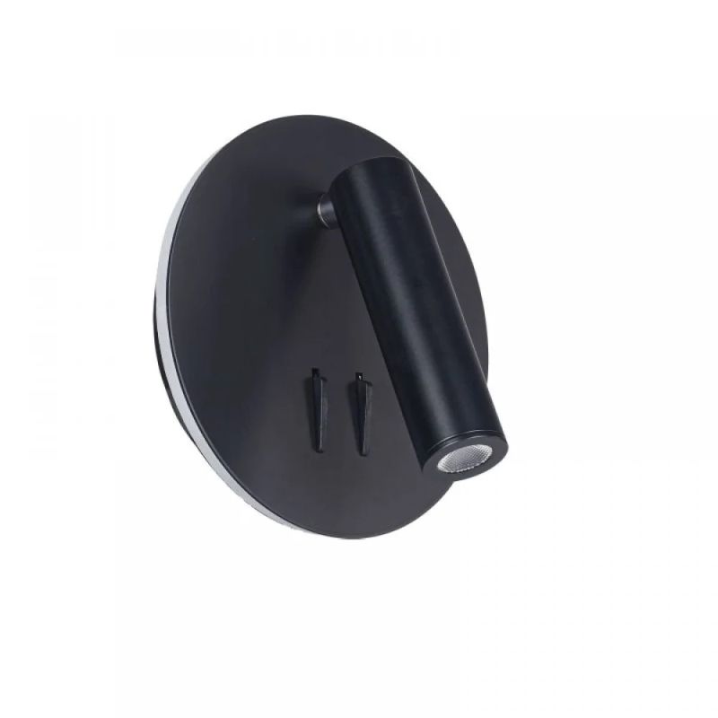 Cork Lighting-SP2102/9WBL - Ring - Black LED Reading Lamp