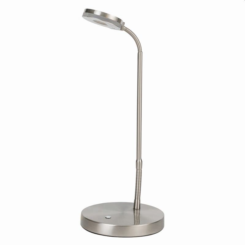 Cork Lighting-TL1095/SN - Naro - Satin Nickel LED Desk Lamp