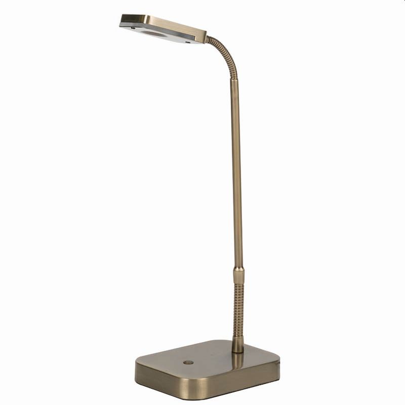 Cork Lighting-TL1193/ANT - Naru - Antique Brass LED Desk Lamp