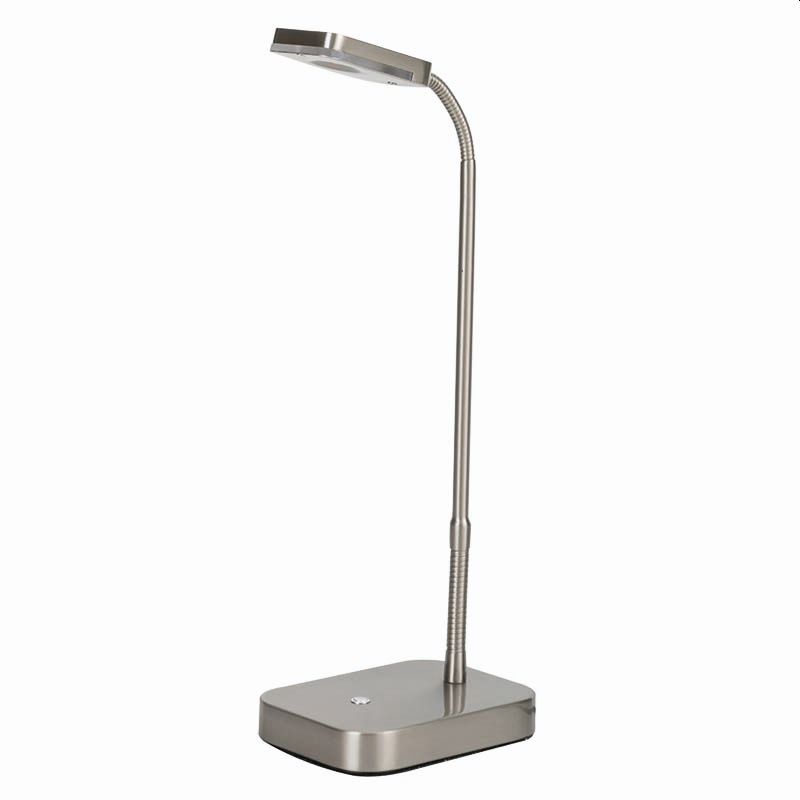 Cork Lighting-TL1193/SN - Naru - Satin Nickel LED Desk Lamp