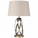 Casa - Antique Brass Table Lamp with Beige Shade Casa - Antique Brass Table Lamp with Beige Shade