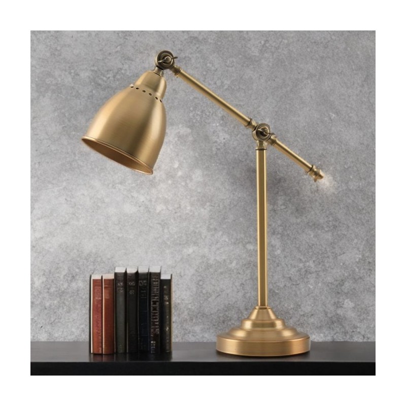 Cork Lighting-TL2045/BR - Angle - Satin Brass Desk Lamp