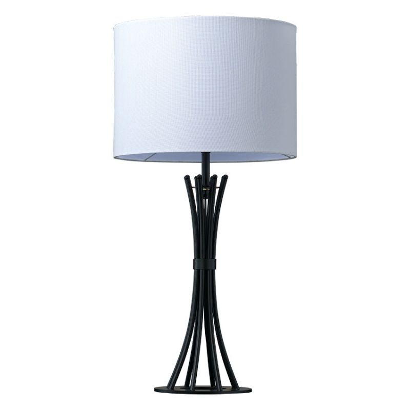 Cork Lighting-TL2316/BLK - Juliet - Black Table Lamp with White Shade