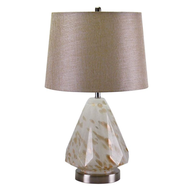 Cork Lighting-TL24287 - Leticia - Decorative Glass Table Lamp with Oatmeal Shade