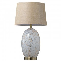 Vega - Confetti Glass Table Lamp with Oatmeal Shade Vega - Confetti Glass Table Lamp with Oatmeal Shade