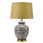 Dolce - Ceramic Table Lamp with Gold Shade Dolce - Ceramic Table Lamp with Gold Shade