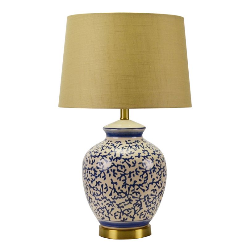 Cork Lighting-TL24591 - Dolce - Ceramic Table Lamp with Gold Shade