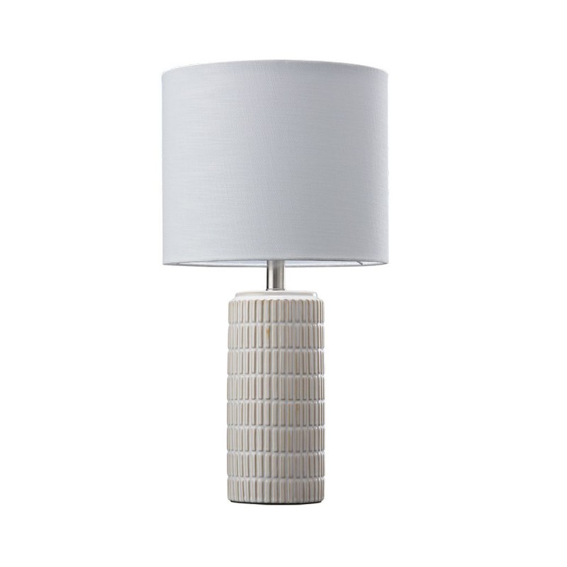 Cork Lighting-TL25043 - Jolan - Decorative Ceramic Table Lamp with Off-White Shade