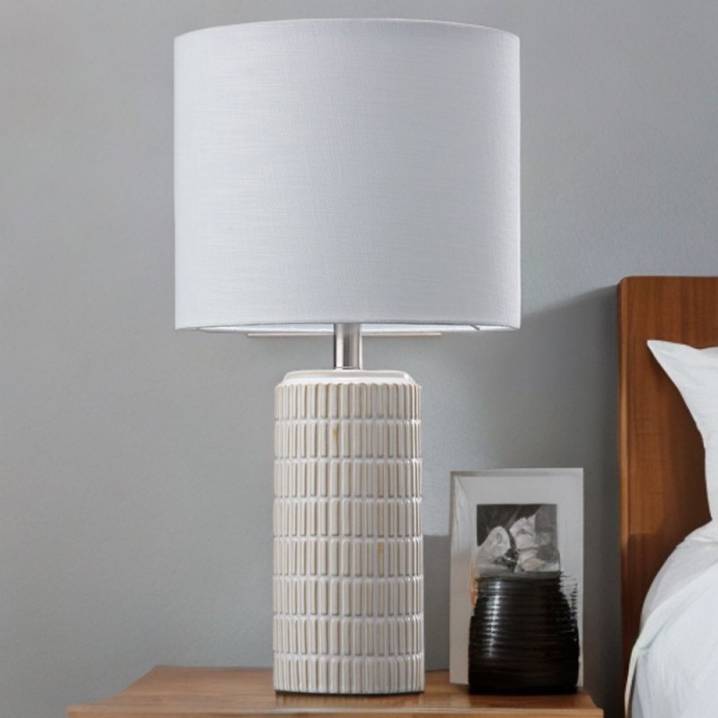 Cork Lighting-TL25043 - Jolan - Decorative Ceramic Table Lamp with Off-White Shade