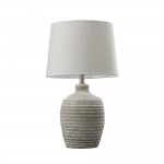 Jolan - Decorative Ceramic Table Lamp with Grey Shade