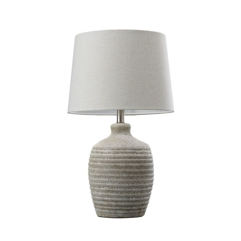 Cork Lighting-TL25369 - Jolan - Decorative Ceramic Table Lamp with Grey Shade