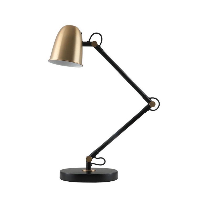Cork Lighting-TL2644/BR - Anglepoise - Matt Black & Brass Desk Lamp