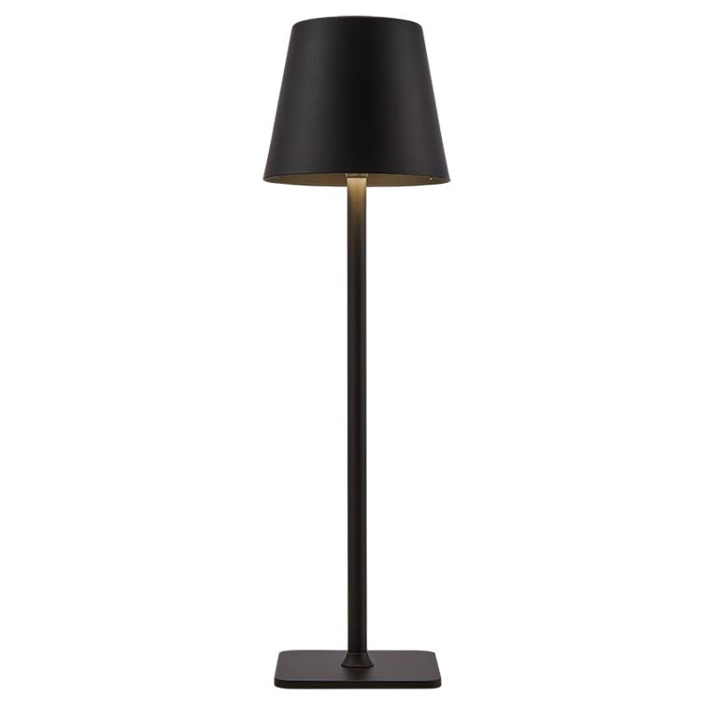 Cork Lighting-TL2821/BLK - Kreo - Rechargeable Black Table Lamp IP54