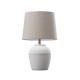 Cork Lighting-TL28639 - Jolan - White Ceramic Table Lamp with Beige Shade