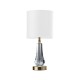 Cork Lighting-TL30209/SB - Silvi - Satin Brass & Crystal Table Lamp with White Shade