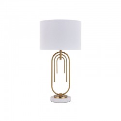 Roberta - Matt Brass Table Lamp with White Shade Roberta - Matt Brass Table Lamp with White Shade