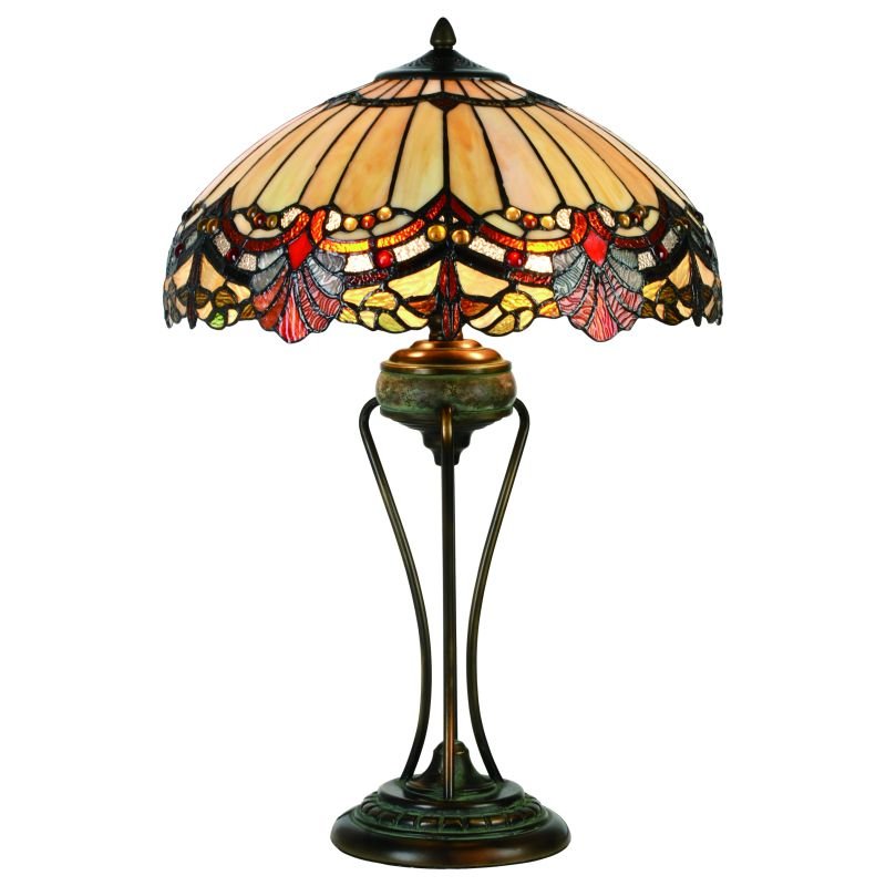 Table & Floor Lamp - Tubetti - Tiffany Glass 16 Cork Lighting-TL3809/16 - Tubetti - Tiffany Glass 16