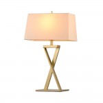 Krista - Painted Gold Table Lamp with Off-White Shade