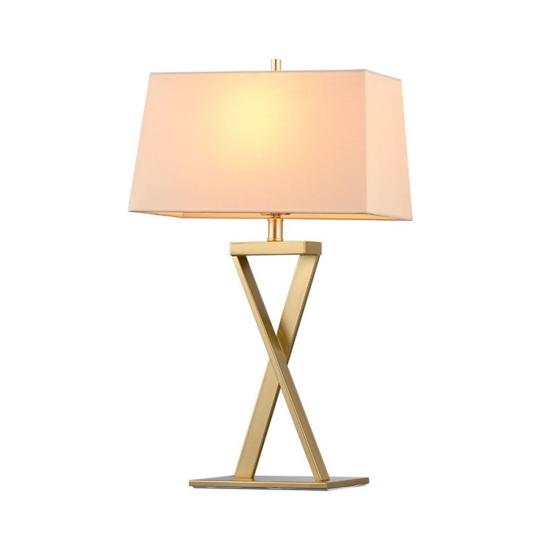 Cork Lighting-TL4514/GLD - Krista - Painted Gold Table Lamp with Off-White Shade