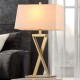 Cork Lighting-TL4514/GLD - Krista - Painted Gold Table Lamp with Off-White Shade