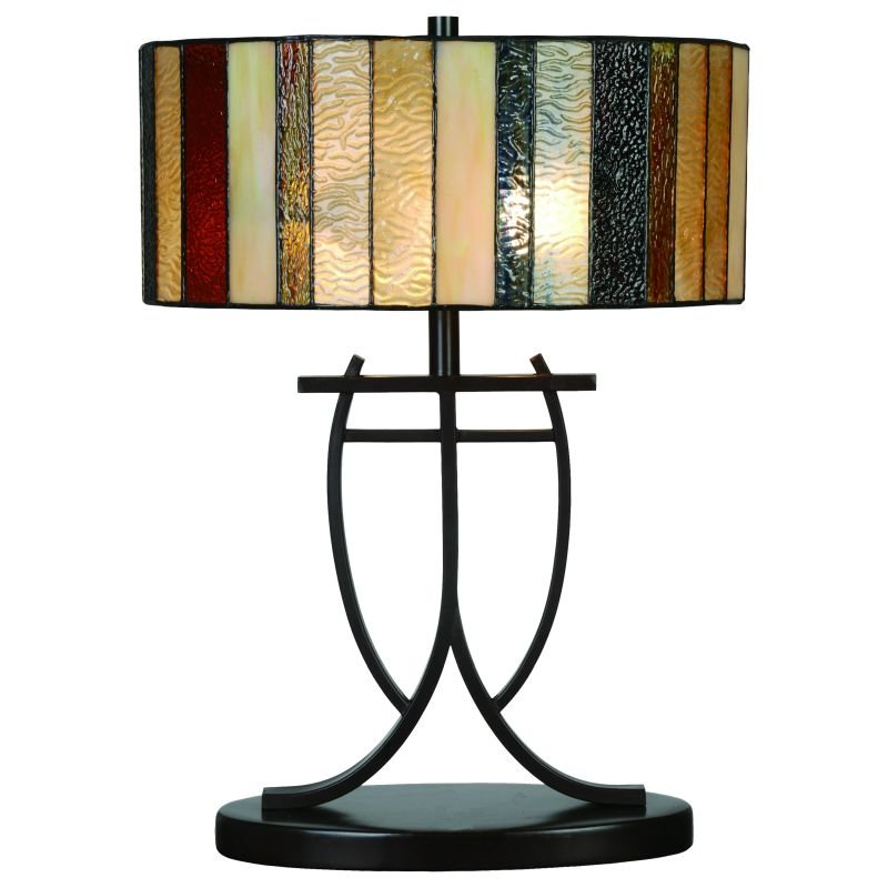 Table & Floor Lamp - Lead - Tiffany Glass 14 Cork Lighting-TL5806/14 - Lead - Tiffany Glass 14