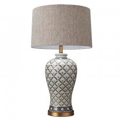 Dolce - Ceramic Table Lamp with Brown Shade Dolce - Ceramic Table Lamp with Brown Shade