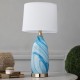 Cork Lighting-TL89437 - Dolce - Blue Ceramic Table Lamp with White Shade