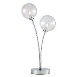 Blarney - Chrome 2 Light Table Lamp with Clear Dimpled Glass Blarney - Chrome 2 Light Table Lamp with Clear Dimpled Glass