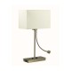 Cork Lighting-TL949USBLED/AB - Maya - Antique Brass Reading Table Lamp with Cream Shade