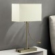 Cork Lighting-TL949USBLED/AB - Maya - Antique Brass Reading Table Lamp with Cream Shade