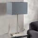 Cork Lighting-TL949USBLED/SN - Maya - Satin Nickel Reading Table Lamp with Grey Shade
