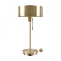 Ennio - Antique Brass Desk Lamp with USB Socket Ennio - Antique Brass Desk Lamp with USB Socket