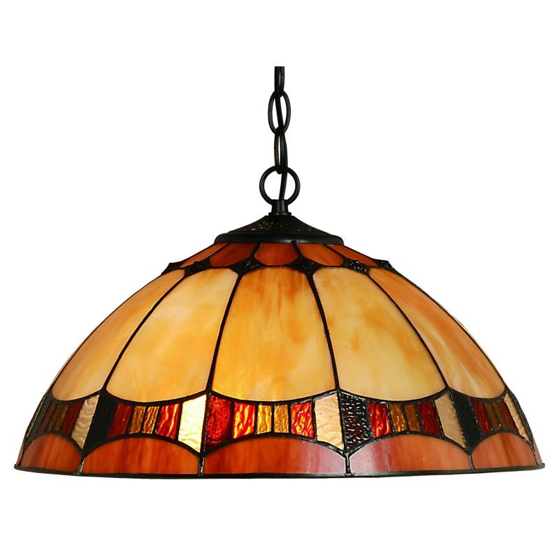 Ceiling Lights - Lead - Tiffany Glass 16 Cork Lighting-TS4003/16 - Lead - Tiffany Glass 16