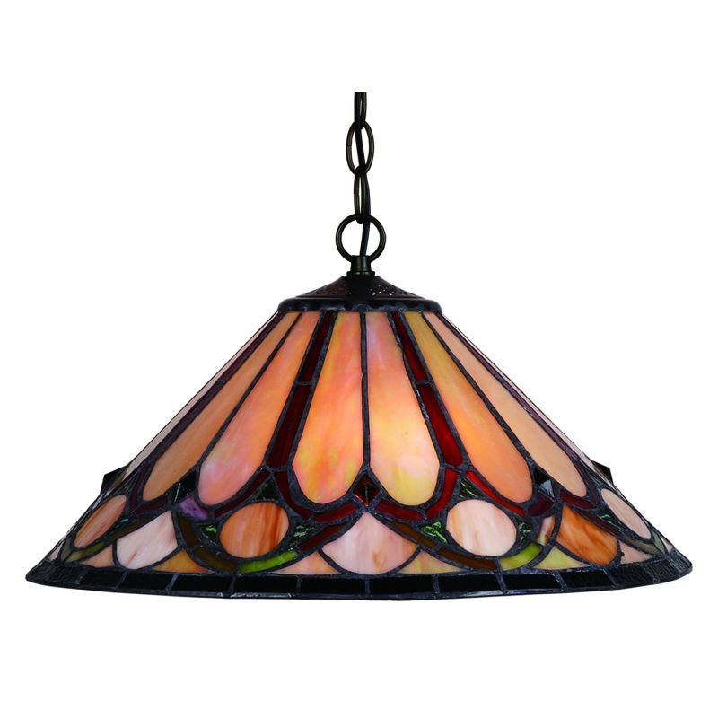 Ceiling Lights - Lead - Tiffany Glass 16 Cork Lighting-TS4501/16 - Lead - Tiffany Glass 16