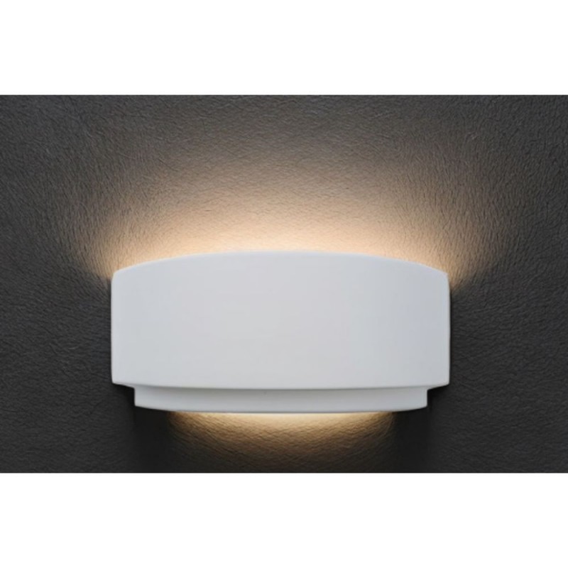 Cork Lighting-UPM250 - Delta - White Plaster Up & Down Wall Lamp
