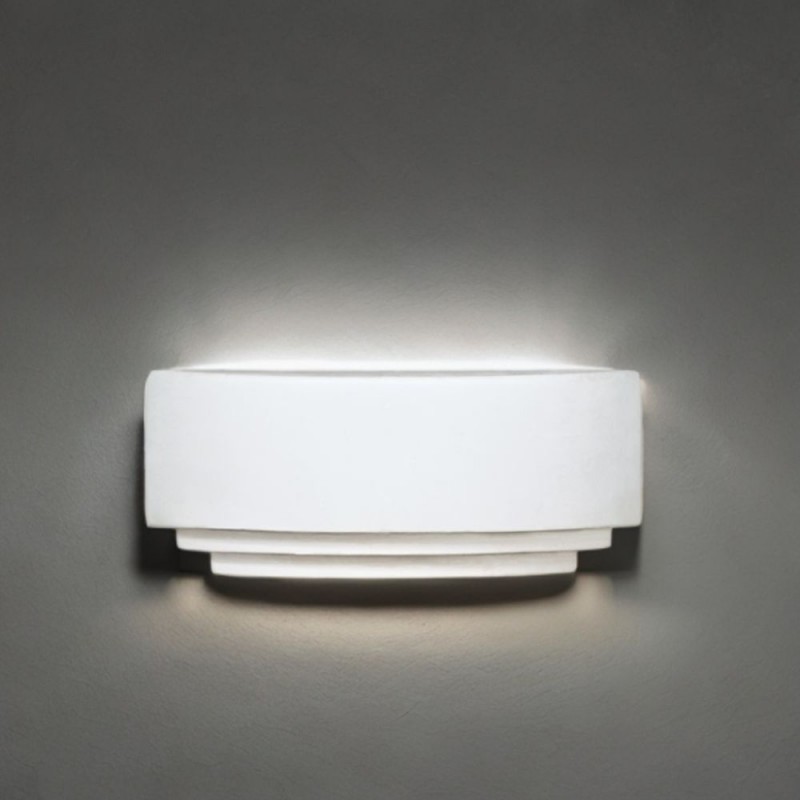 Cork Lighting-UPM270 - Delta - White Plaster Up & Down Wall Lamp