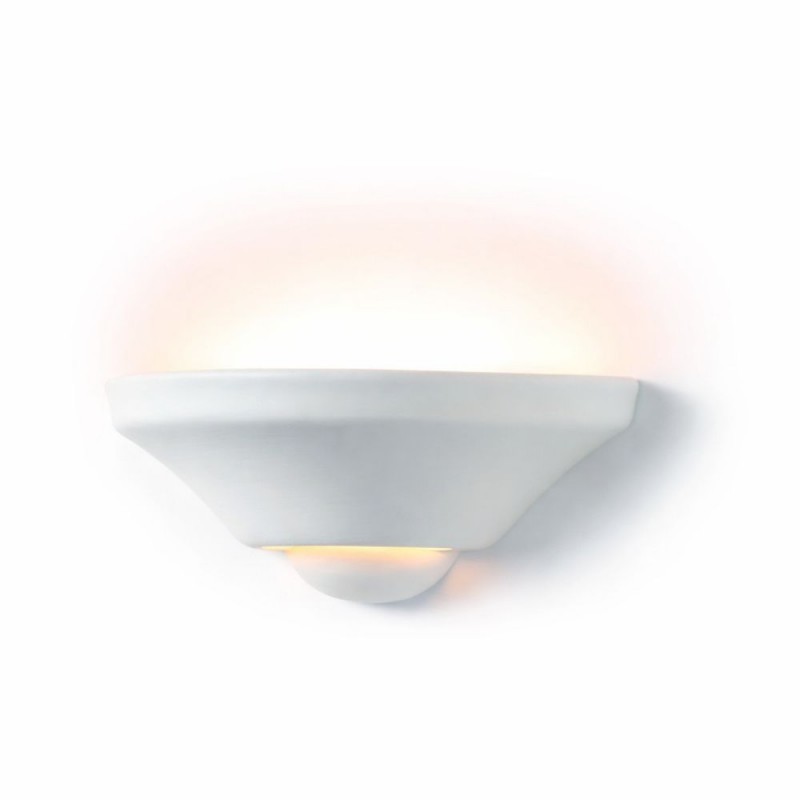 Cork Lighting-UPM98 - Delta - White Ceramic Up & Down Wall Lamp