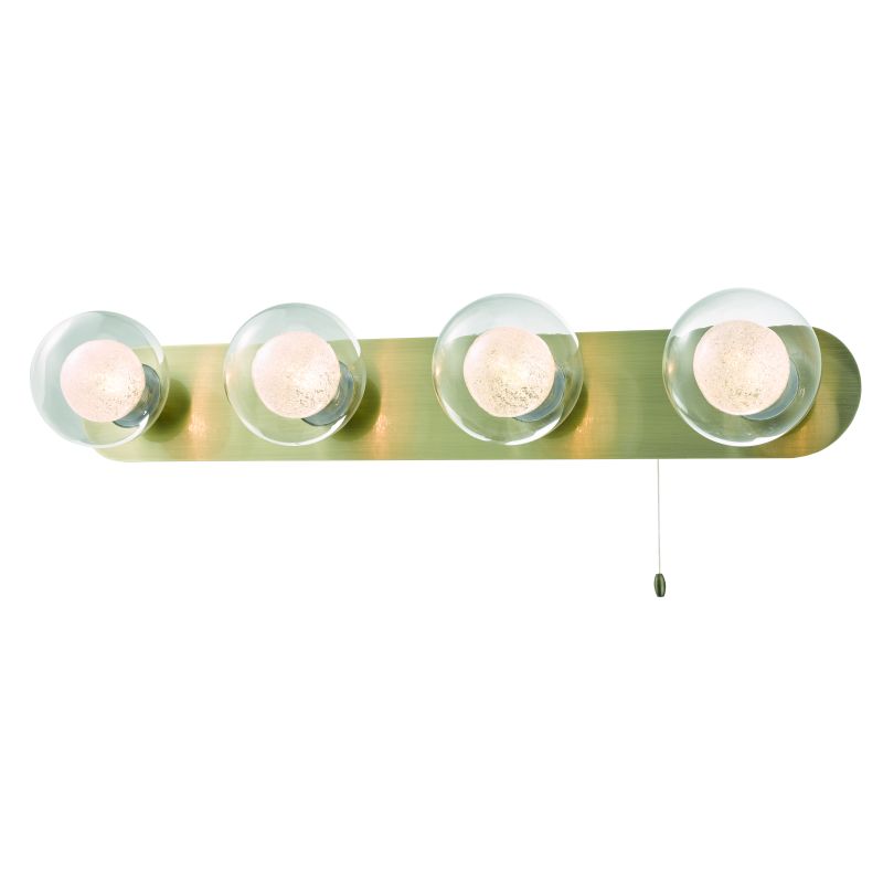 Bathroom Lights - Acqua Globe - Antique Brass with Double Glass 4 Light Wall Lamp Cork-Lighting-WB16053/4AB - Acqua Globe - Antique Brass with Double Glass 4 Light Wall Lamp