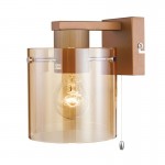 Vintage - Copper Wall Lamp with Amber Glass Vintage - Copper Wall Lamp with Amber Glass