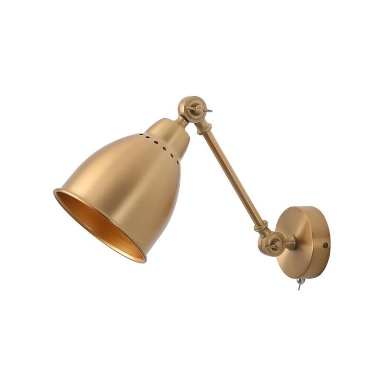 Cork Lighting-WB2045/BR - Angle - Satin Brass Wall Lamp